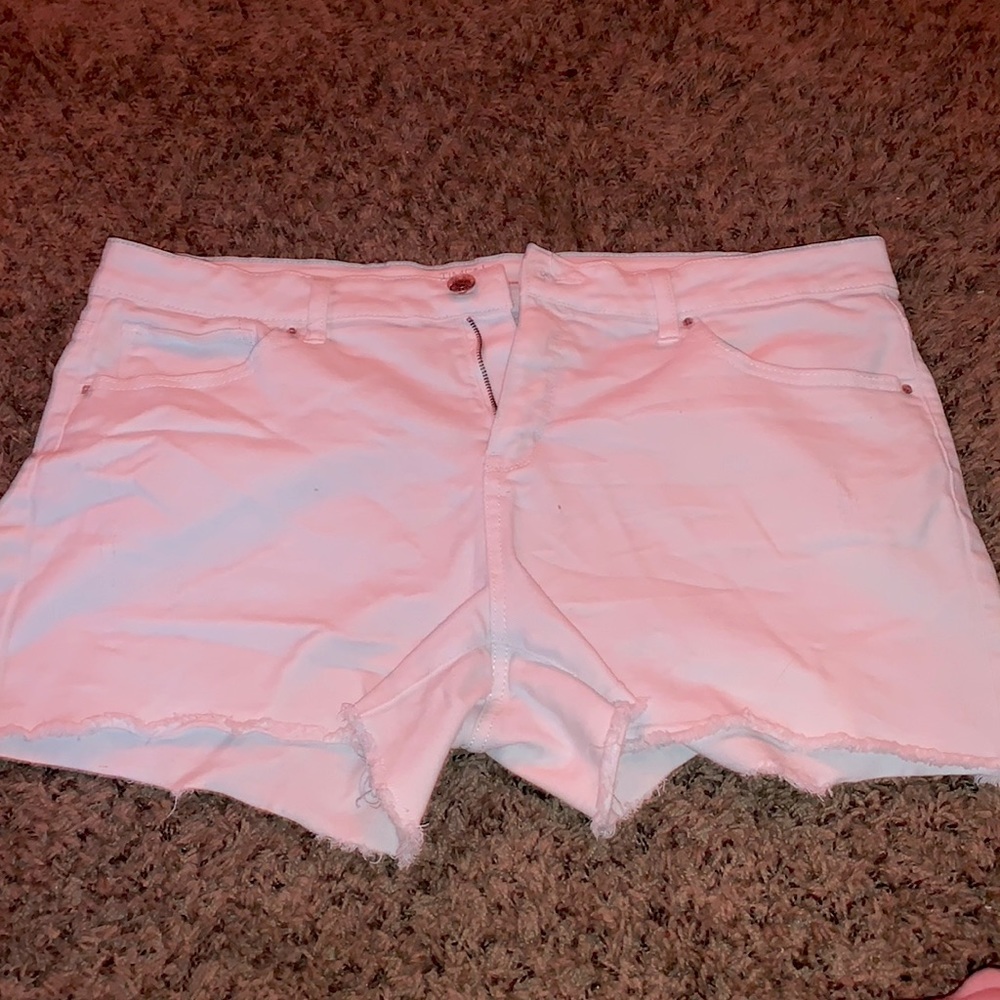 White Jean shorts